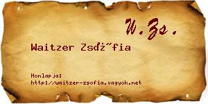 Waitzer Zsófia névjegykártya