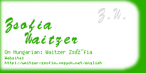 zsofia waitzer business card